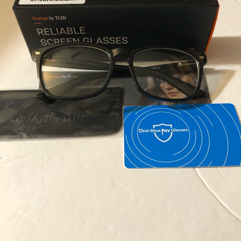 Orange by Tijin. Blue light blocking glasses unisex.